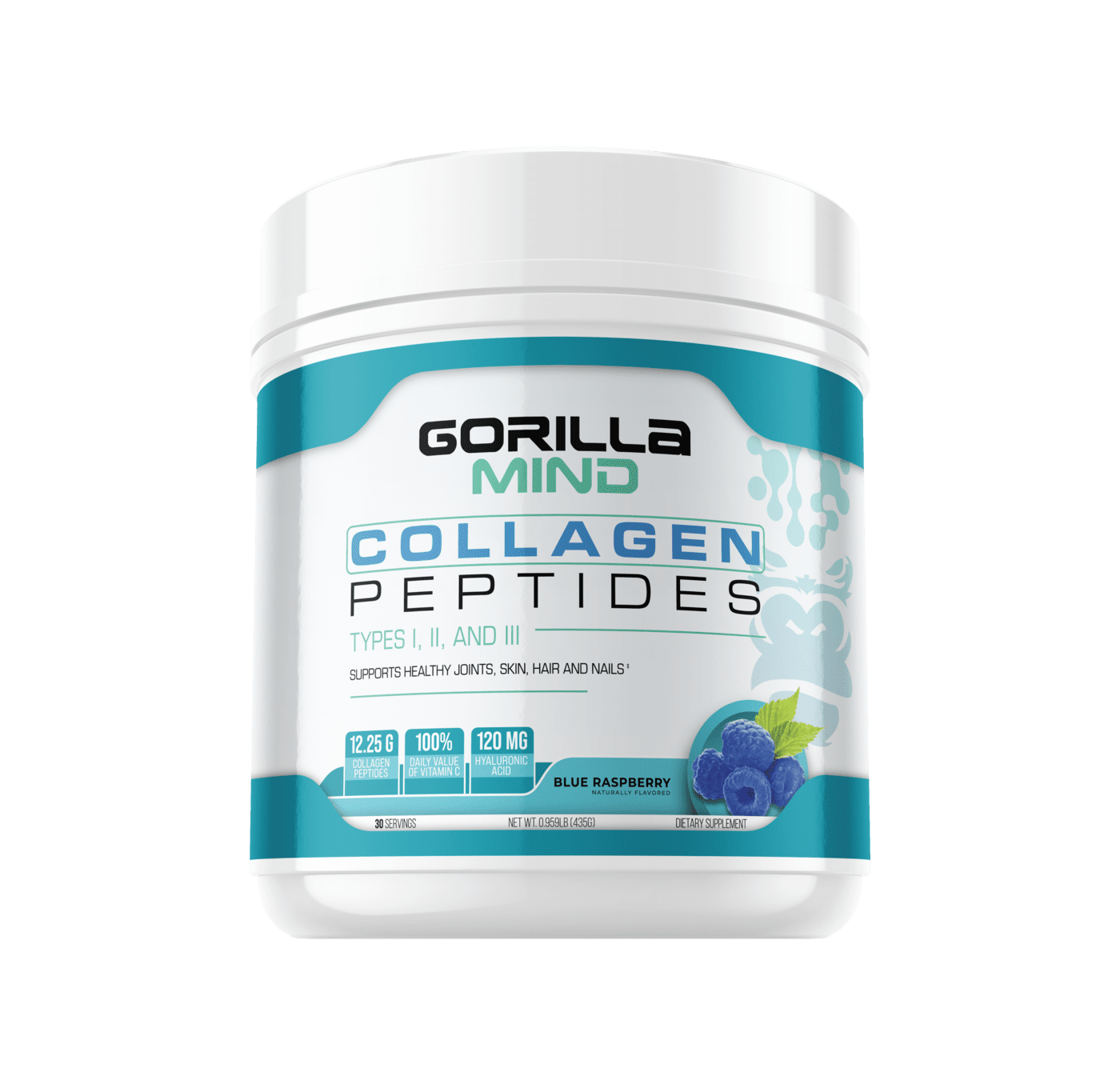 Gorilla Mind | Gorilla Mode Collagen | Blue Raspberry