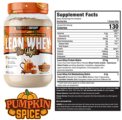 Muscle Sport | Lean Whey | Pumpkin Spice